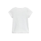 HUGYOURSKIN Layered henry neck top (White)