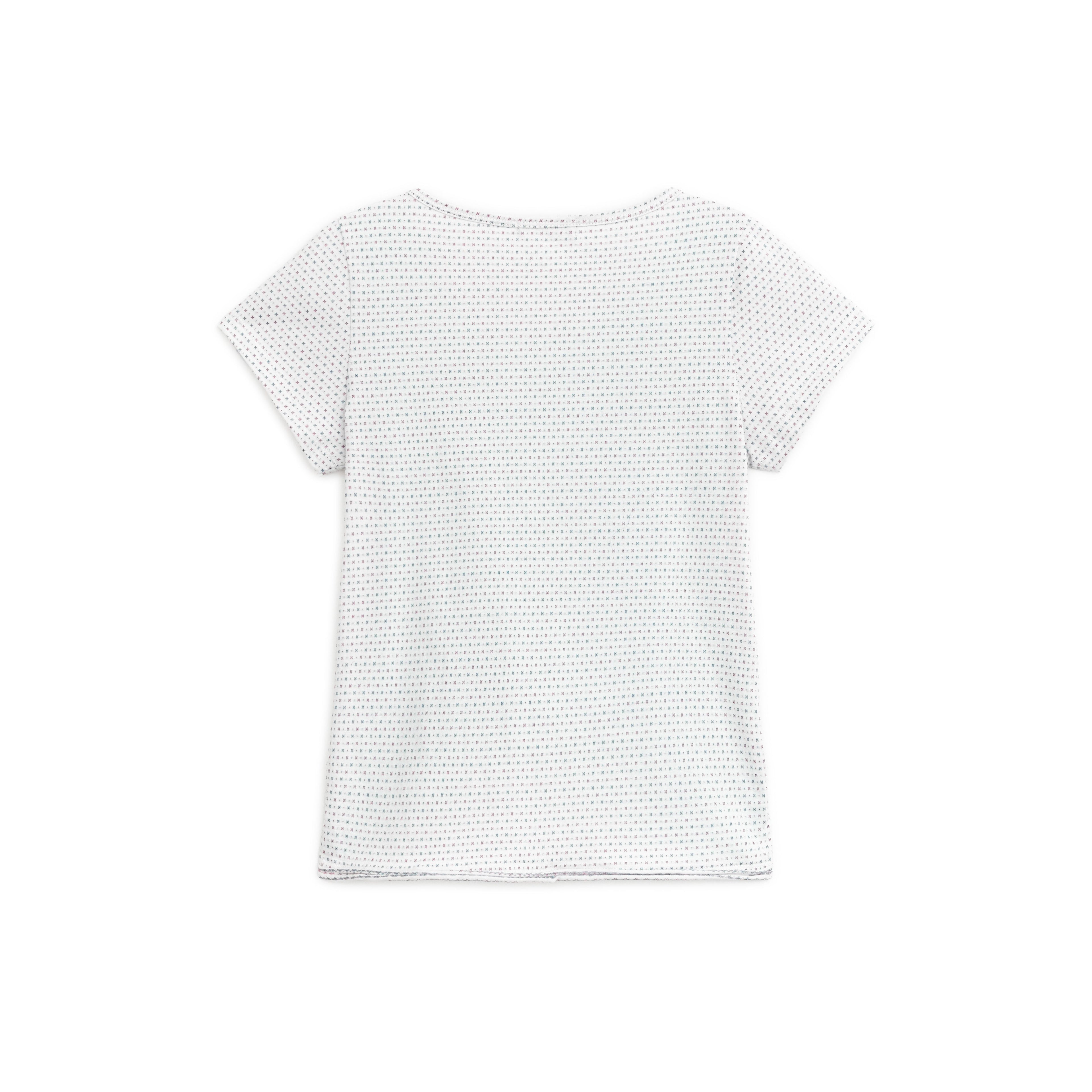 HUGYOURSKIN Layered henry neck top (White)
