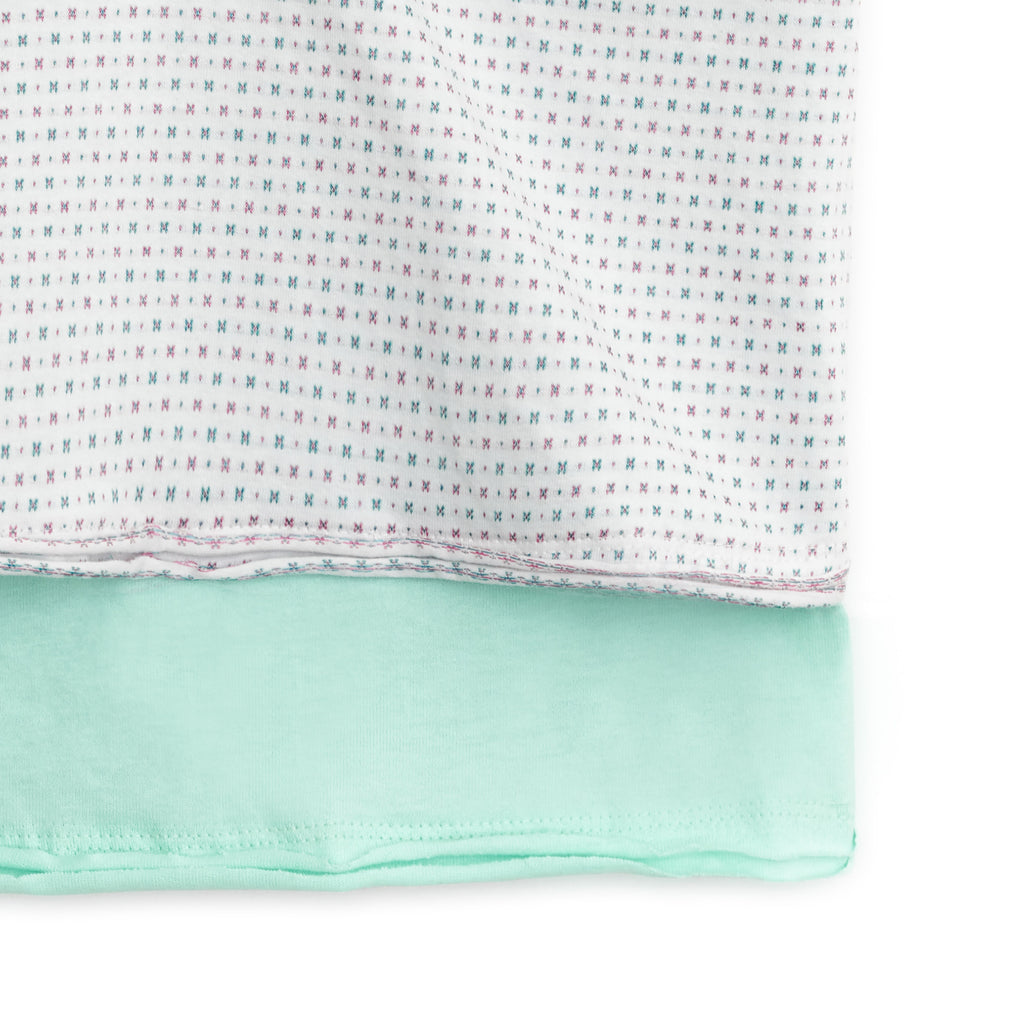 HUGYOURSKIN Layered henry neck top (White)