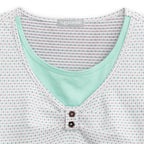 HUGYOURSKIN Layered henry neck top (White)