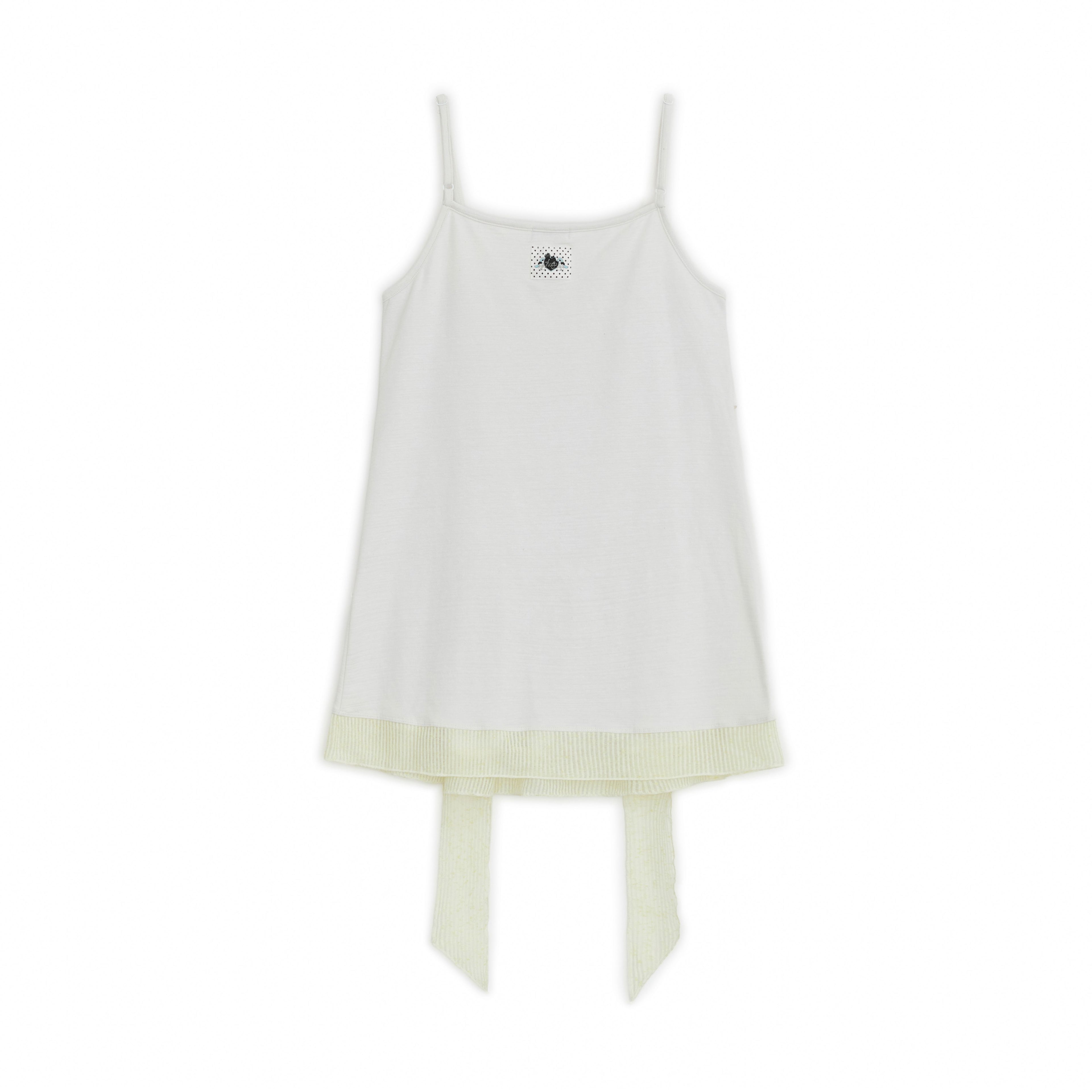 HUGYOURSKIN Tiered scarf sleeveless (White)