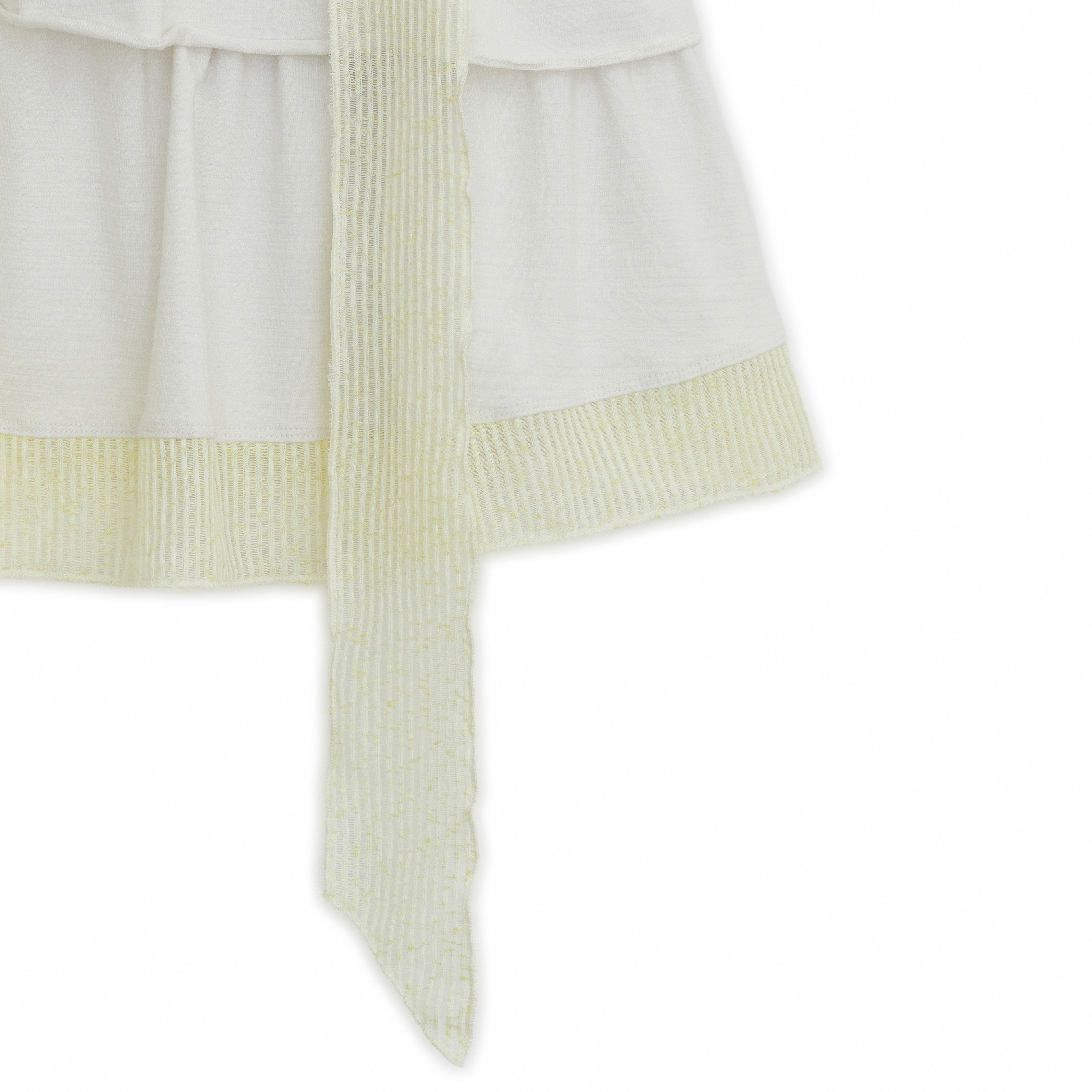 HUGYOURSKIN Tiered scarf sleeveless (White)