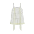 HUGYOURSKIN Tiered scarf sleeveless (White)