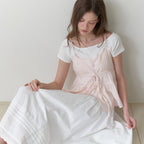 RE_L [2nd] Soop layered sleeveless blouse (powder pink)