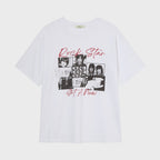 DEINET BAND GRAPHIC T-SHIRT IN WHITE