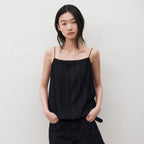 MANGOMANYPLEASE SEEN PLEATS BLOUSE_BLACK