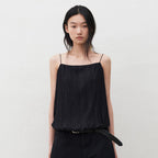 MANGOMANYPLEASE SEEN PLEATS BLOUSE_BLACK