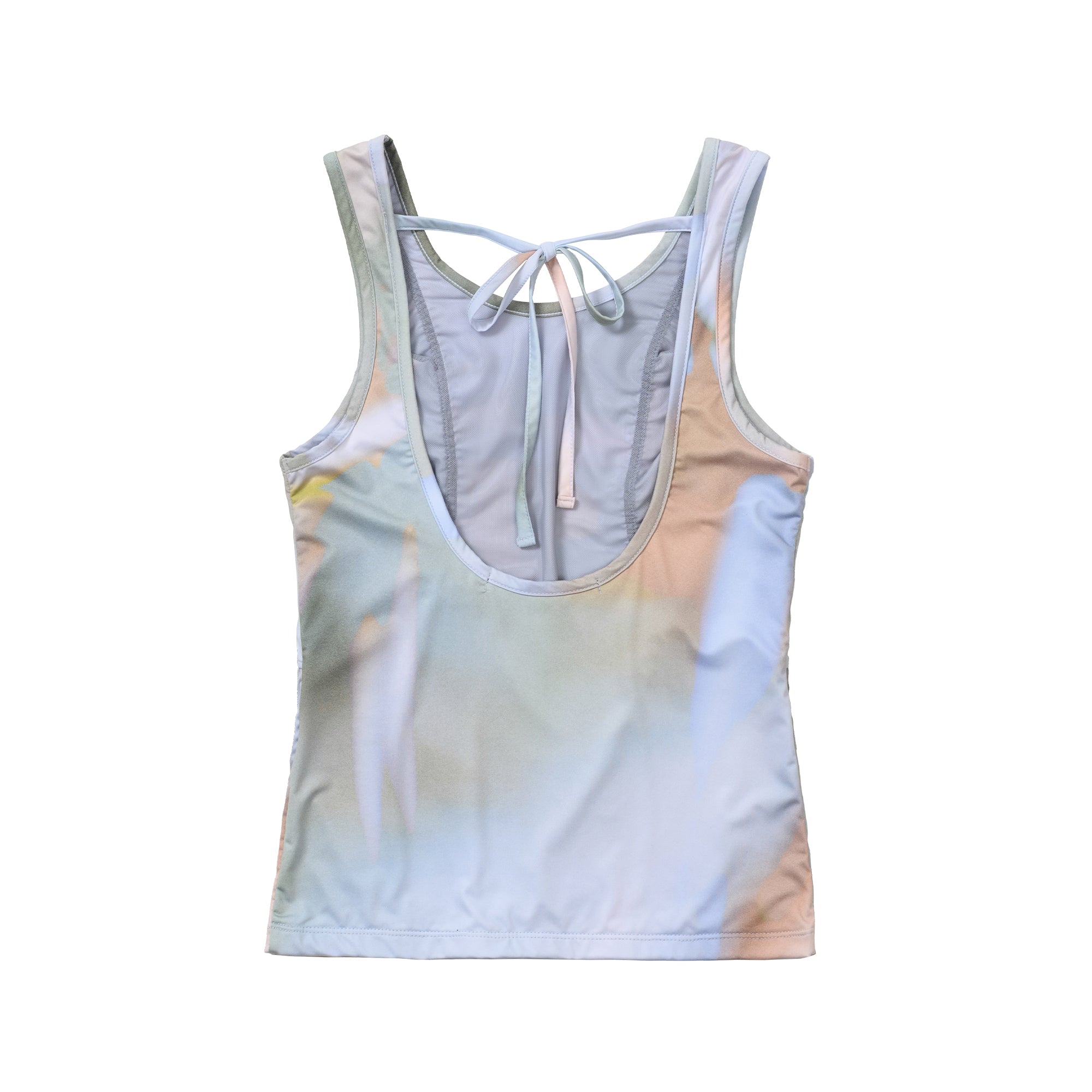 WELLBEING EXPRESS Backless Shirring Sleevelss Green