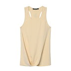 WELLBEING EXPRESS Draped Sleeveless Yellow