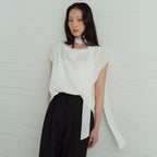 flowoom Drape Slit Blouse_4Color
