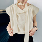flowoom Drape Slit Blouse_4Color
