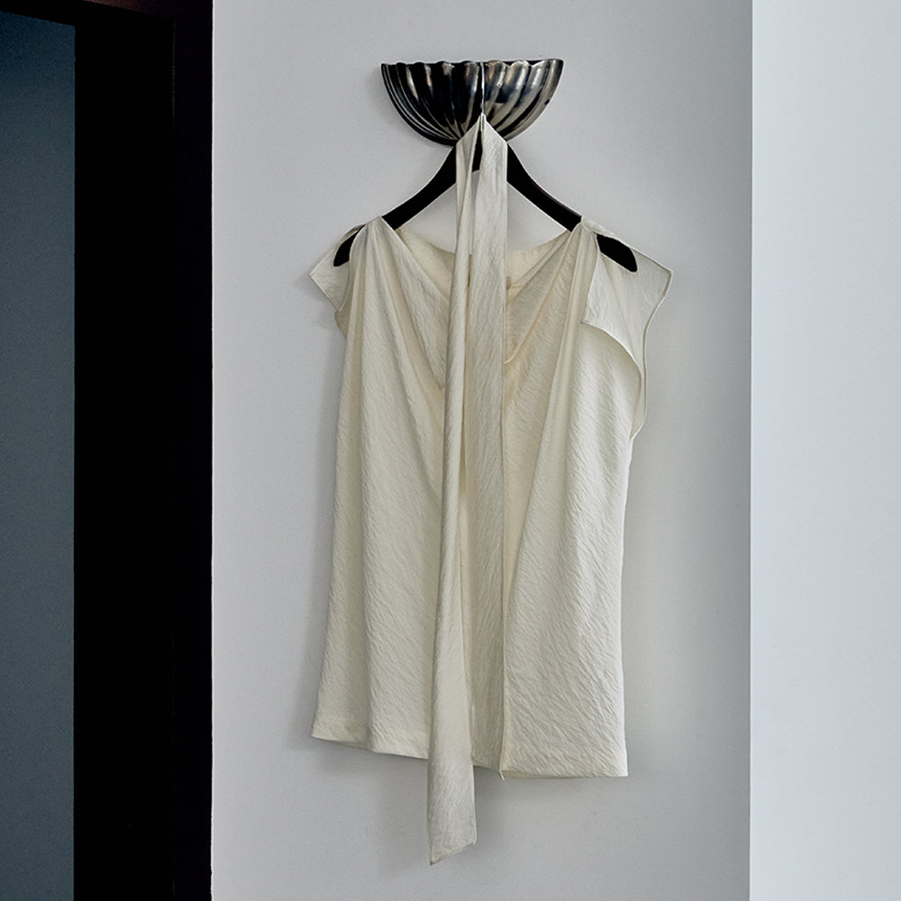flowoom Drape Slit Blouse_4Color