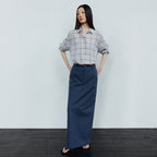 AND YOU Carlsberg loose fit check shirt (Light blue check/Navy check)_2GMUBL15