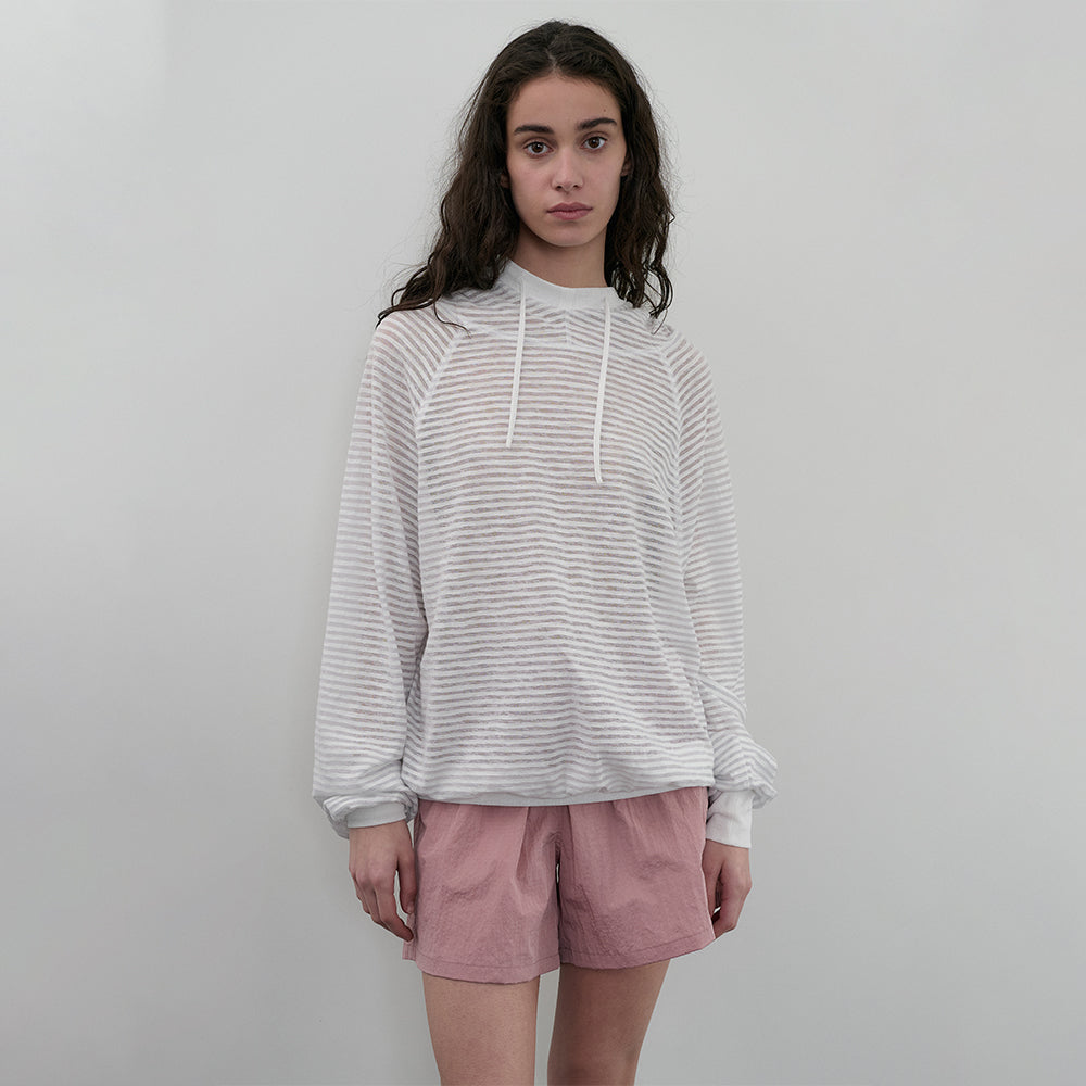 ORE Airy Hoodie Jumper_Stripe White