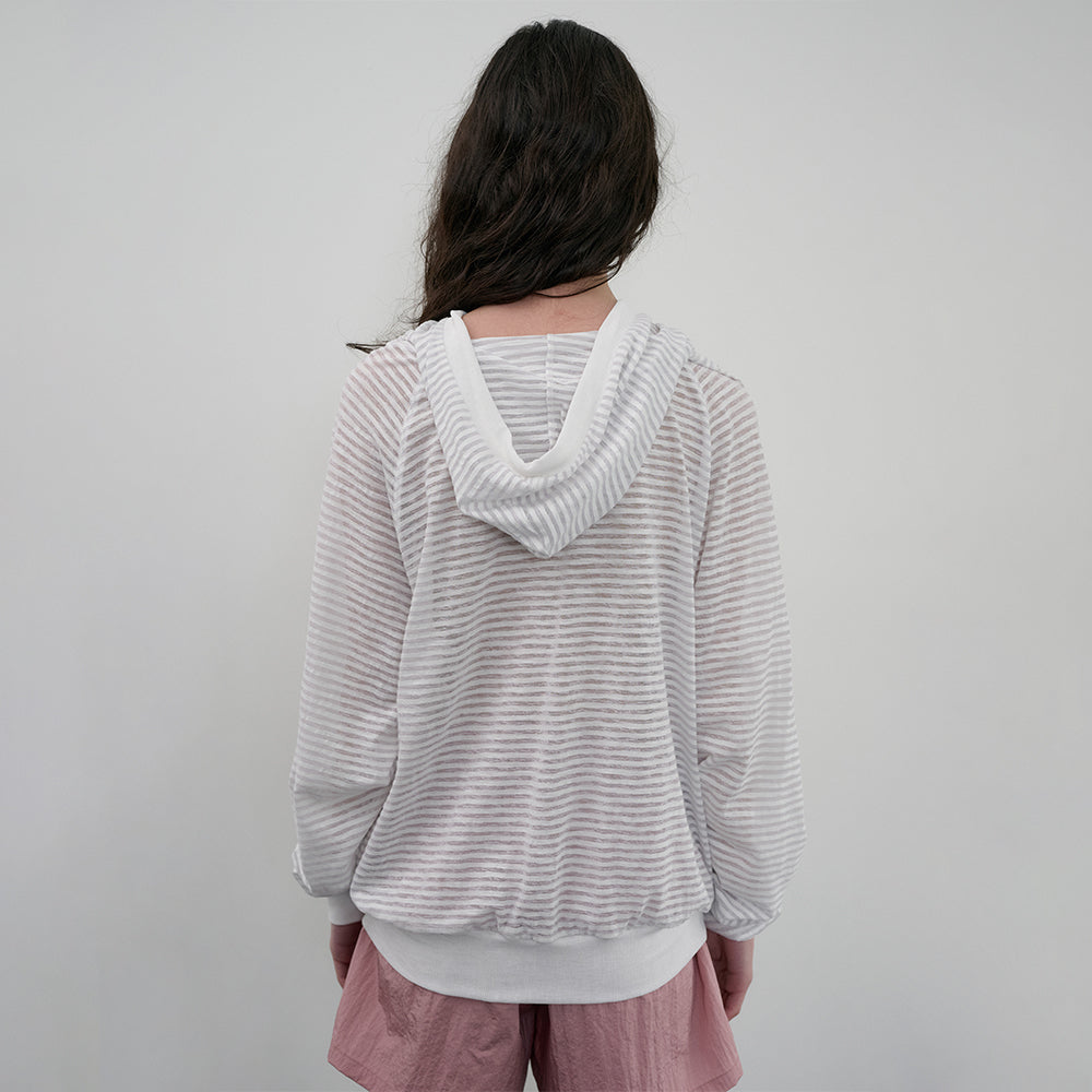 ORE Airy Hoodie Jumper_Stripe White