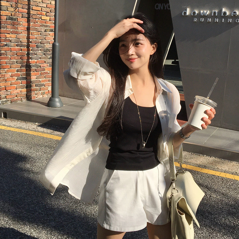 GENERAL IDEA [Yeoul PICK] WOMAN temperature cut U-neck knit sleeveless [BLACK] / GF2LKP537