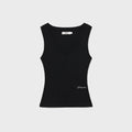 GLOWNY ROCKY WAFFLE SLEEVELESS TOP 2.0 (BLACK)