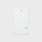 GLOWNY ROCKY WAFFLE SLEEVELESS TOP 2.0 (WHITE)