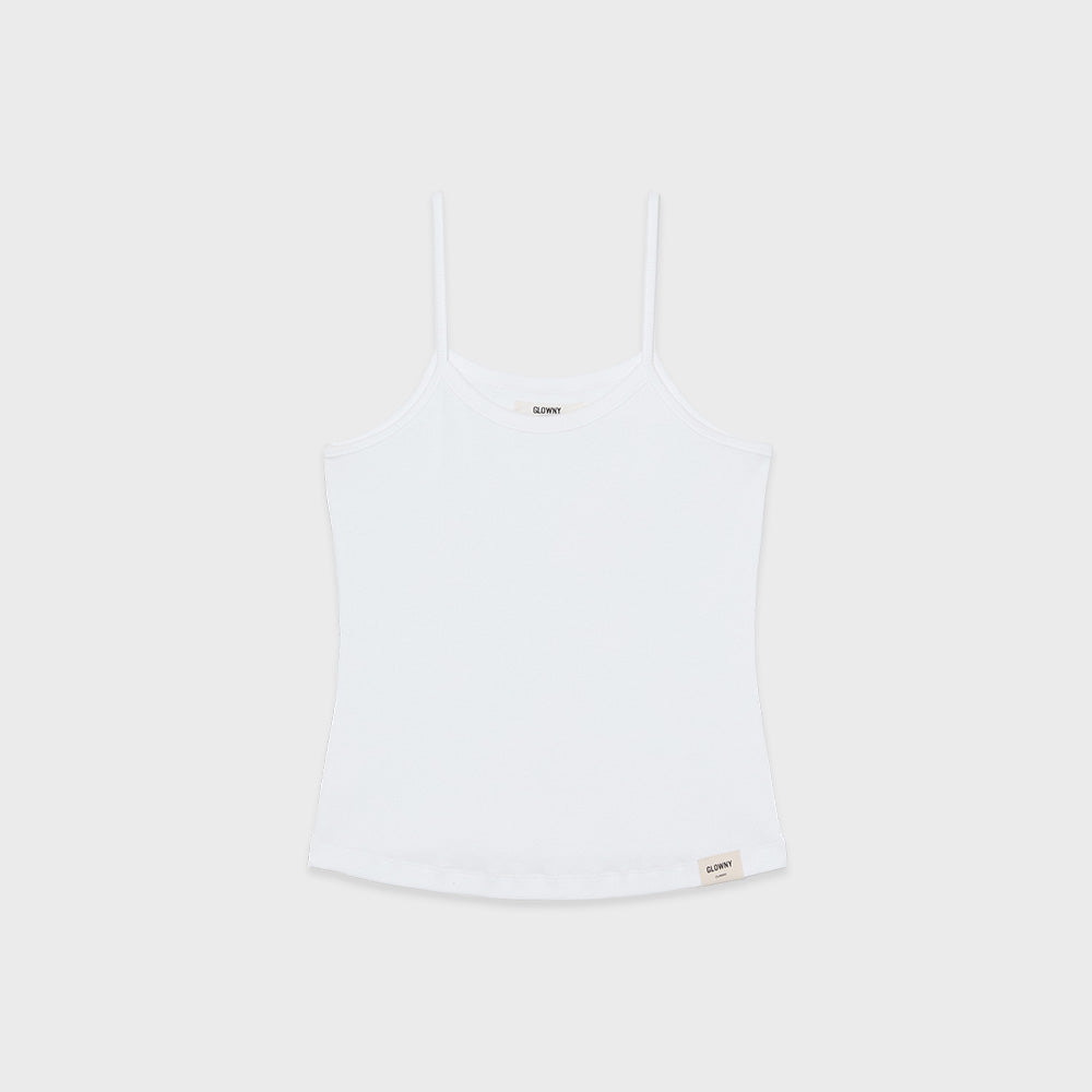 GLOWNY G FINE RIB CAMISOLE (WHITE)