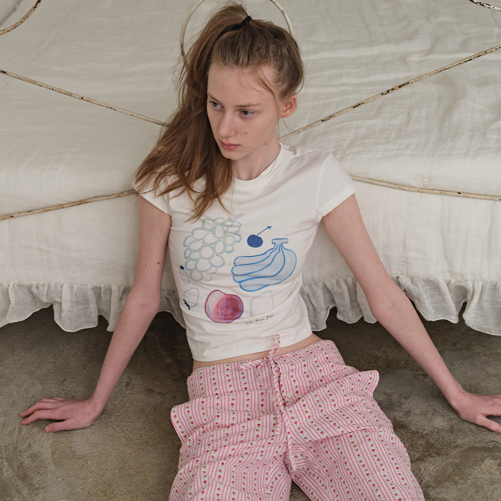 FUN FROM FUN Fruit Basket Tee, White