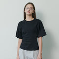 NUVAIV Women's Slim Fit Wide Short Sleeve T-Shirt [Black]