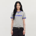 Tony Lawrence [W]Symbol logo applique ringer t-shirt melange gray