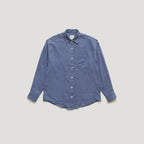 FARVEN [1st reorder 5/27 AM10:00 open] MORNY DOUBLE-GAUZE COTTON SHIRT_BLUE PURPLE