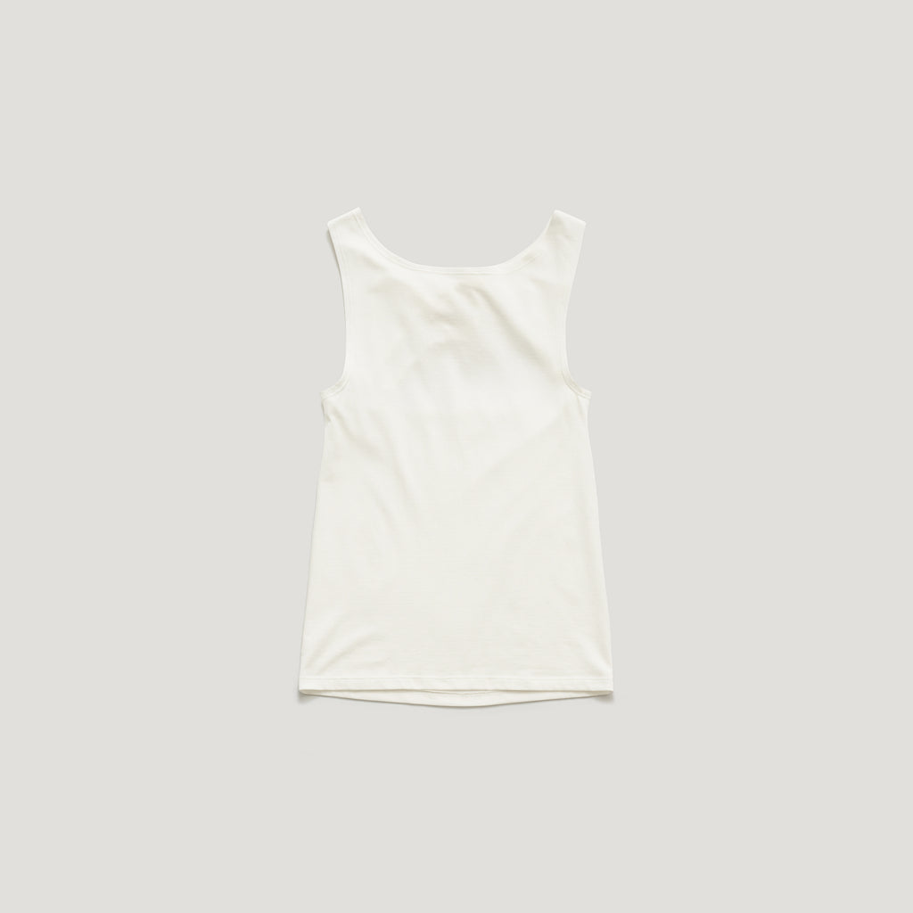 FARVEN NOIRA BACK RIBBON SLEEVELESS TOP_IVORY