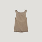 FARVEN NOIRA BACK RIBBON SLEEVELESS TOP_BEIGE