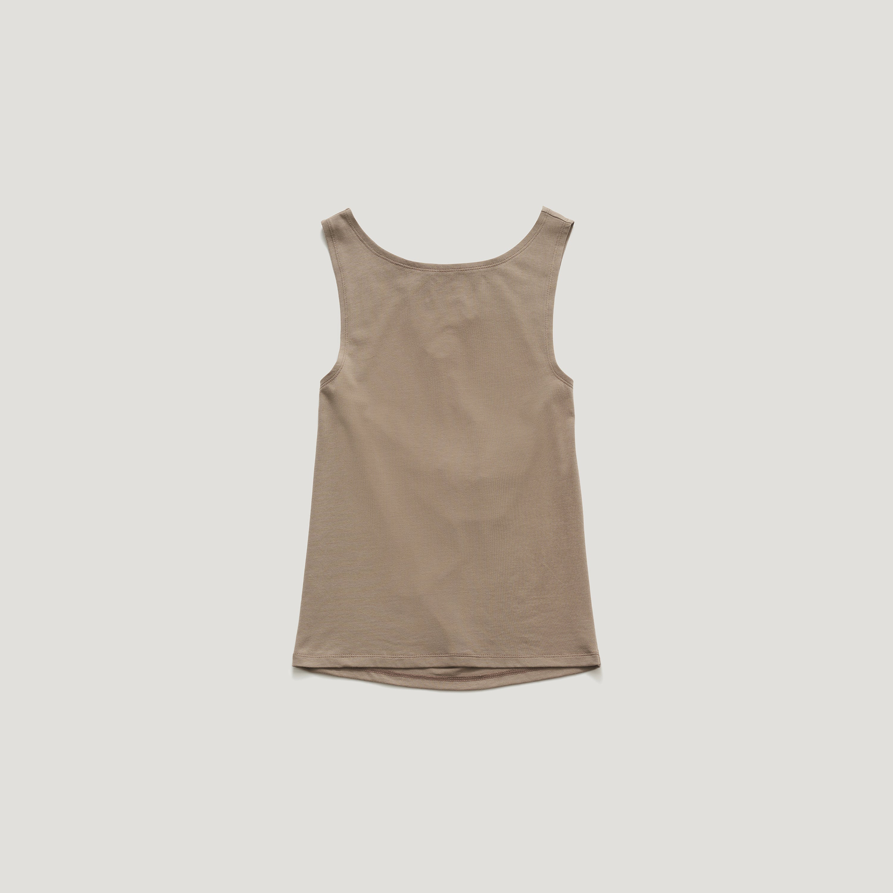 FARVEN NOIRA BACK RIBBON SLEEVELESS TOP_BEIGE
