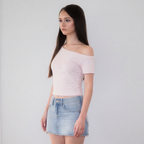 RoséFrantz Sweet Angel Patchwork T-shirt [Pink]