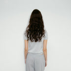 REPOS Airy Cotton Blend Knit Top (M Grey)