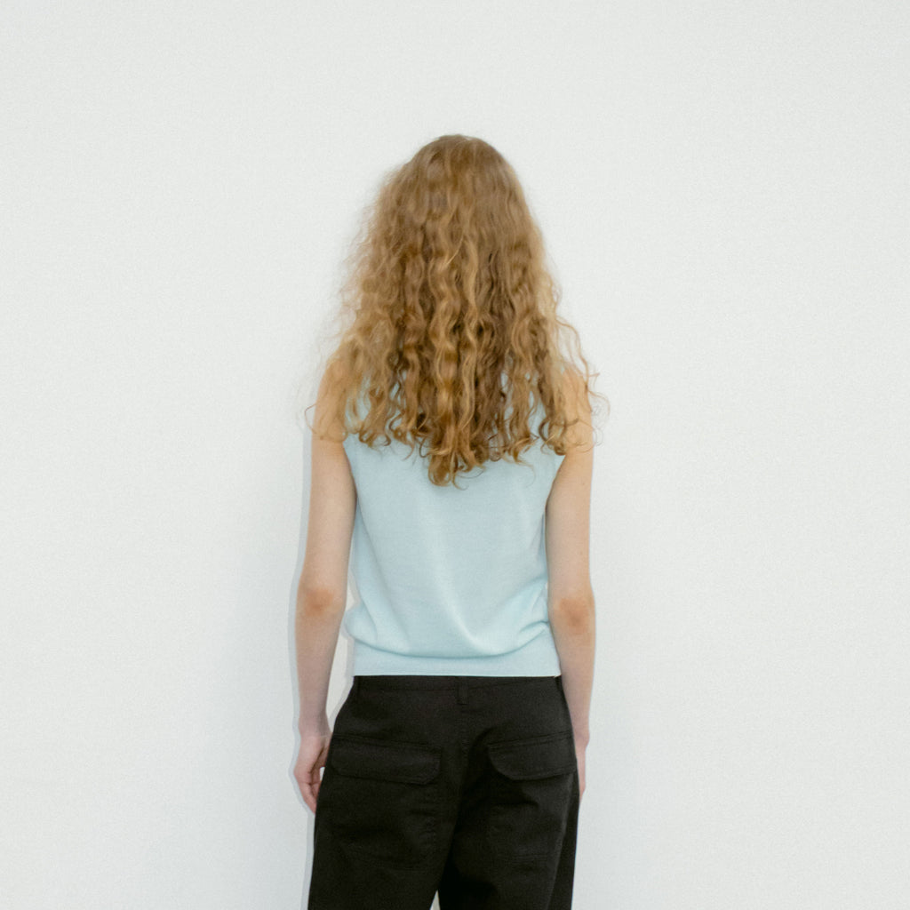 REPOS Airy Cotton Blend Sleeveless Top (Mint)