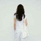 REPOS Cap Sleeve Ribbed T-Shirt (White)