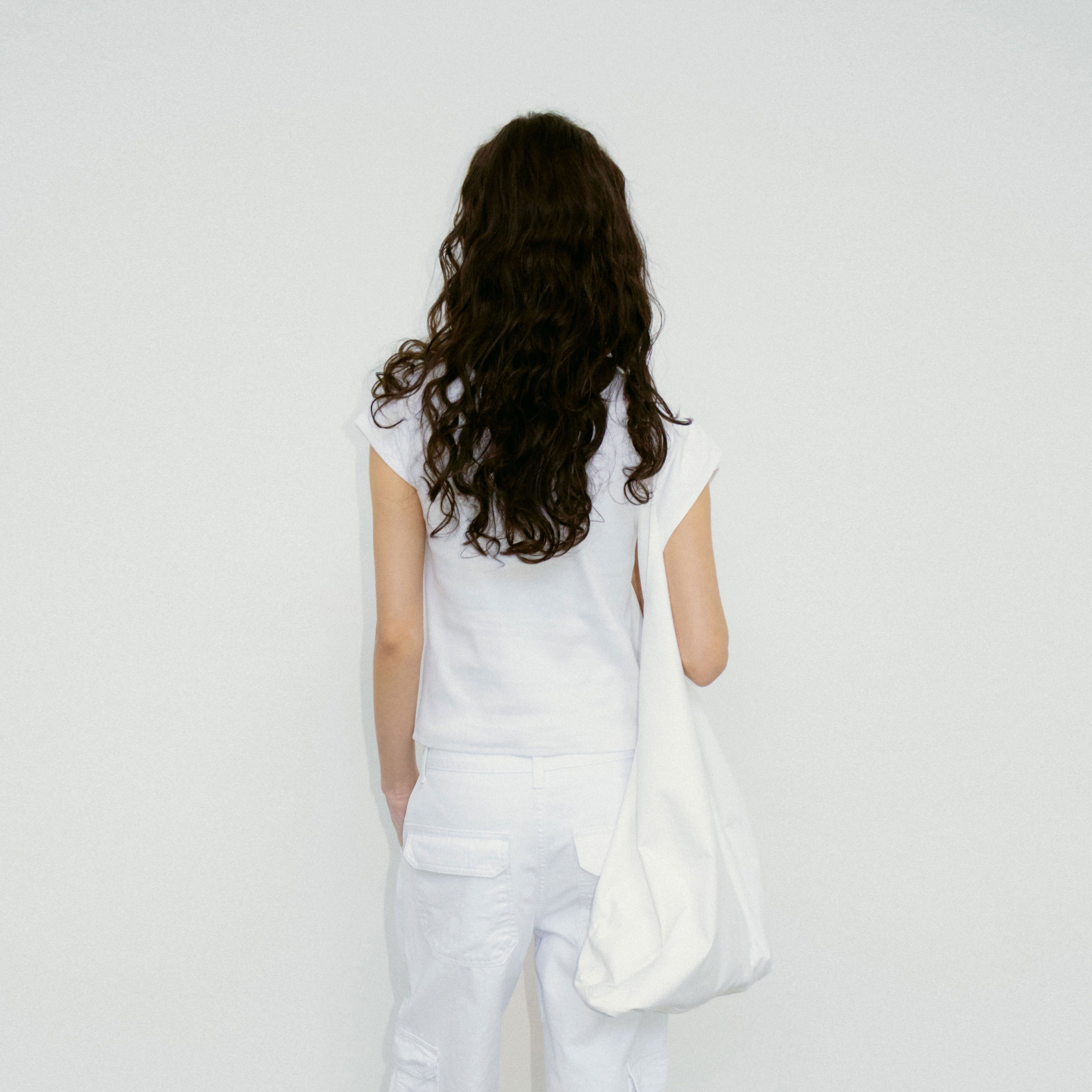 REPOS Cap Sleeve Ribbed T-Shirt (White)