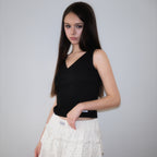 RoséFrantz Wrap V-neck sleeveless [Black]