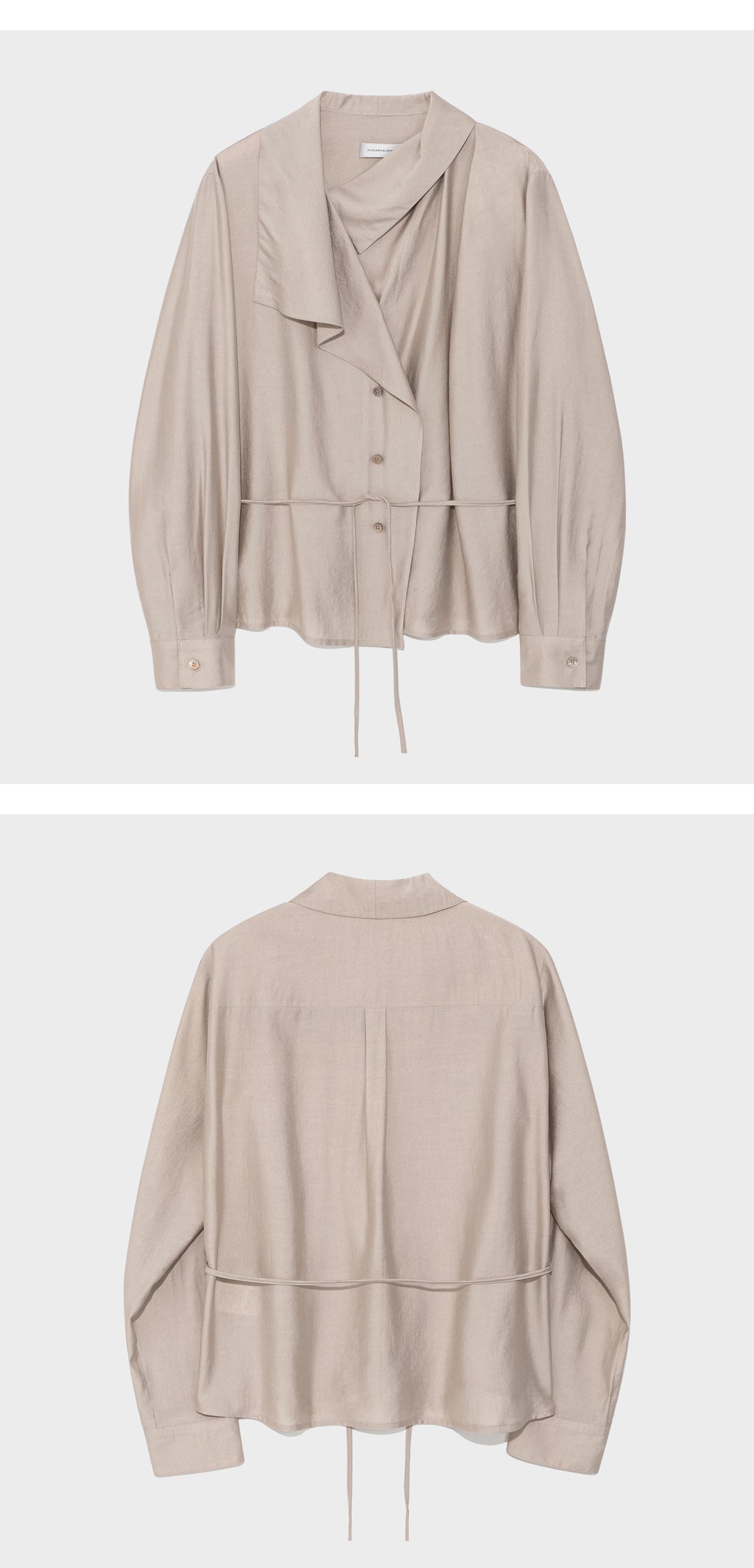kindersalmon Draped Casa Top Taupe