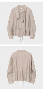 kindersalmon Draped Casa Top Taupe