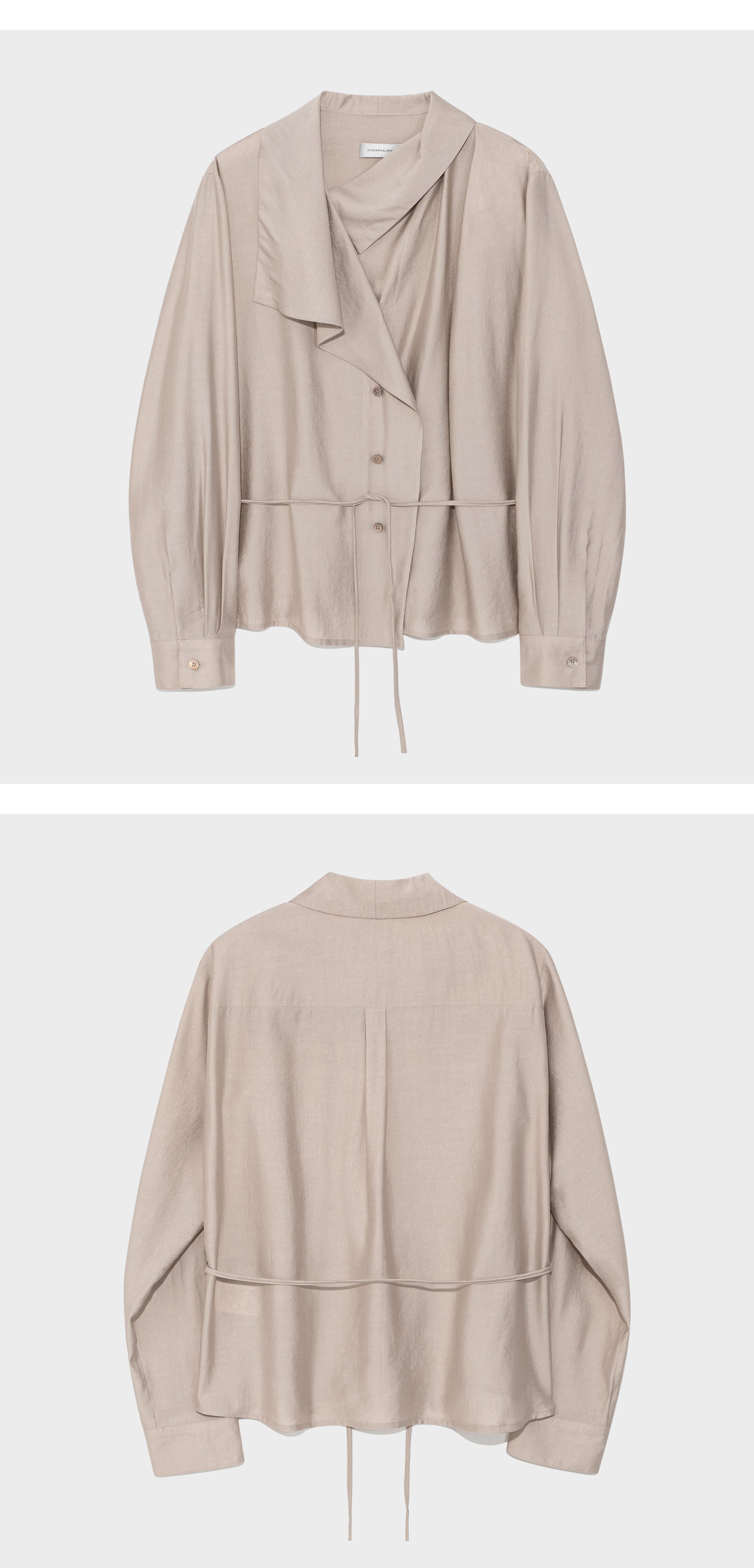 kindersalmon Draped Casa Top Taupe