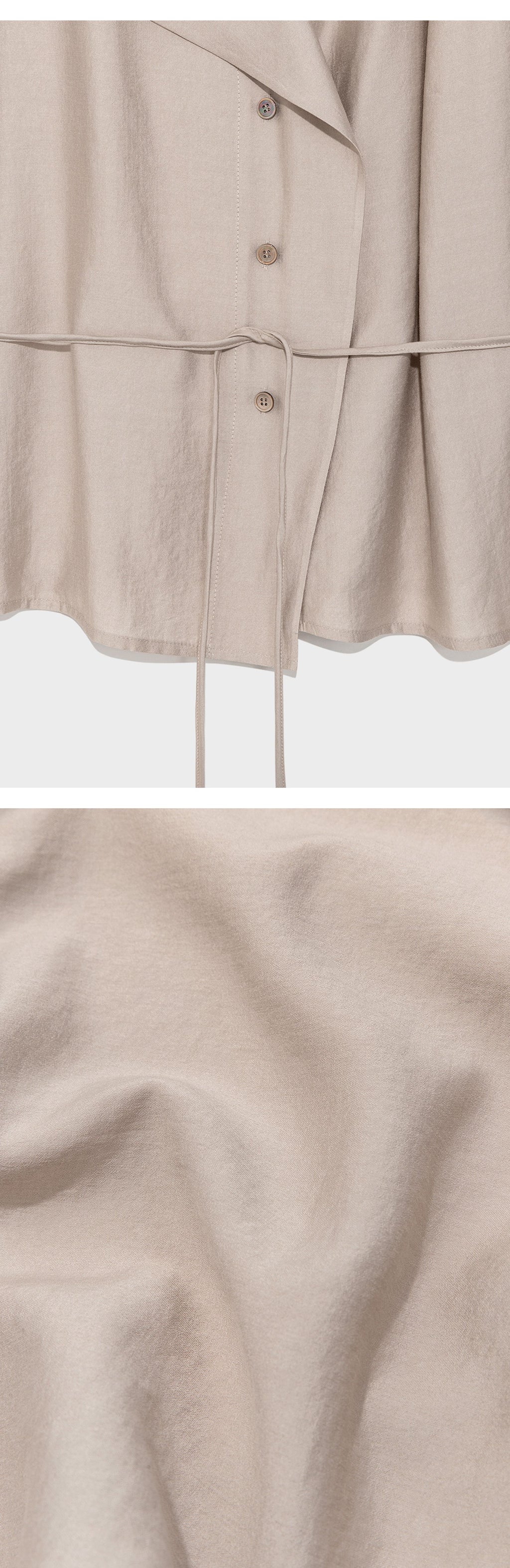 kindersalmon Draped Casa Top Taupe