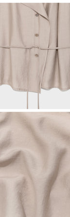 kindersalmon Draped Casa Top Taupe