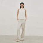 NOUVE Halter Two Tuck Blouse - Ivory