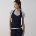 LAMEREI [2nd Reorder]Tencel Halter Neck Sleeveless[LMBFSUTT624]-Navy