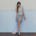 TWEE Rich collar button knit sleeveless