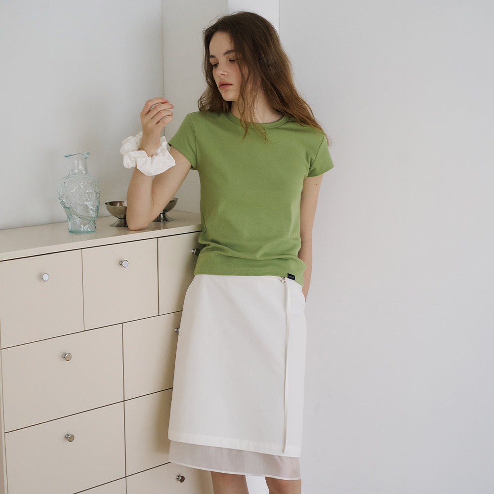 LAMEREI [2nd reorder] 90s Round Cap Sleeve T-Shirt[LMBFSUTT628]-3color