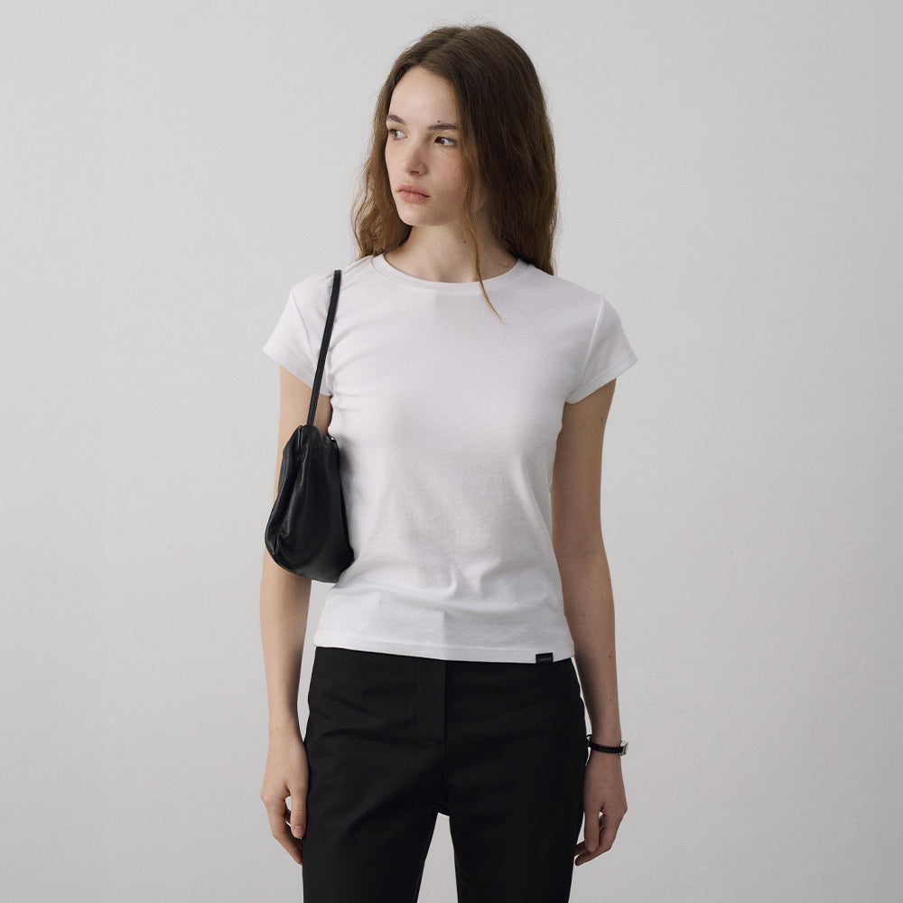 LAMEREI [2nd reorder] 90s Round Cap Sleeve T-Shirt[LMBFSUTT628]-3color