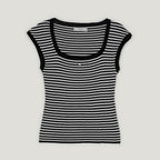 TWEE Point Stripe Square Knit Sleeveless