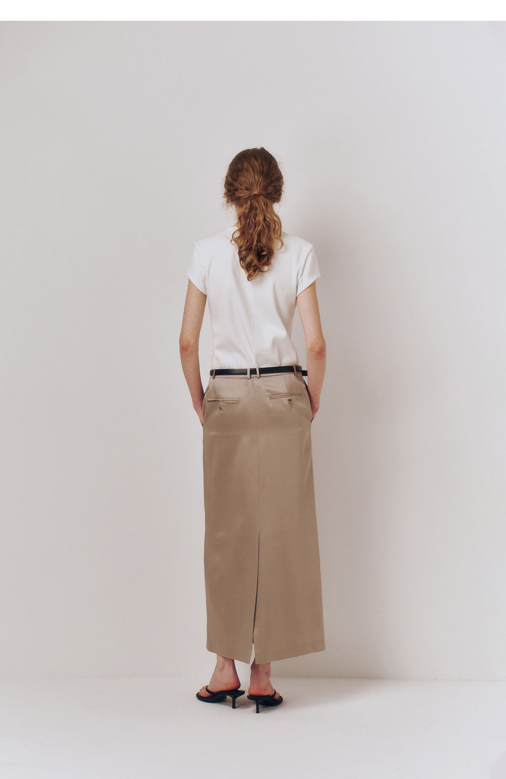 kindersalmon V-Neck Jersey Top Pure White