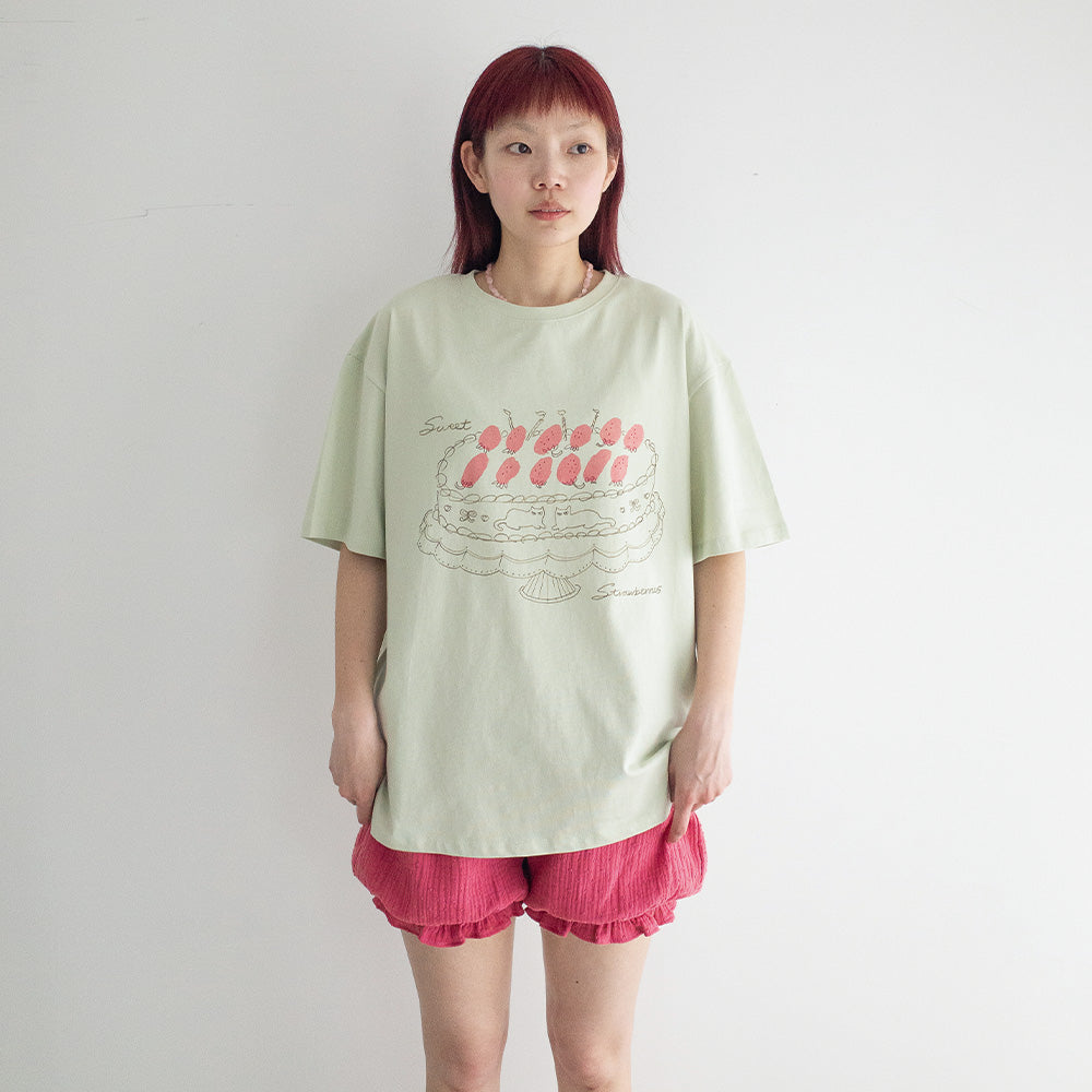FUN FROM FUN Strawberry Cake Tee, Mint