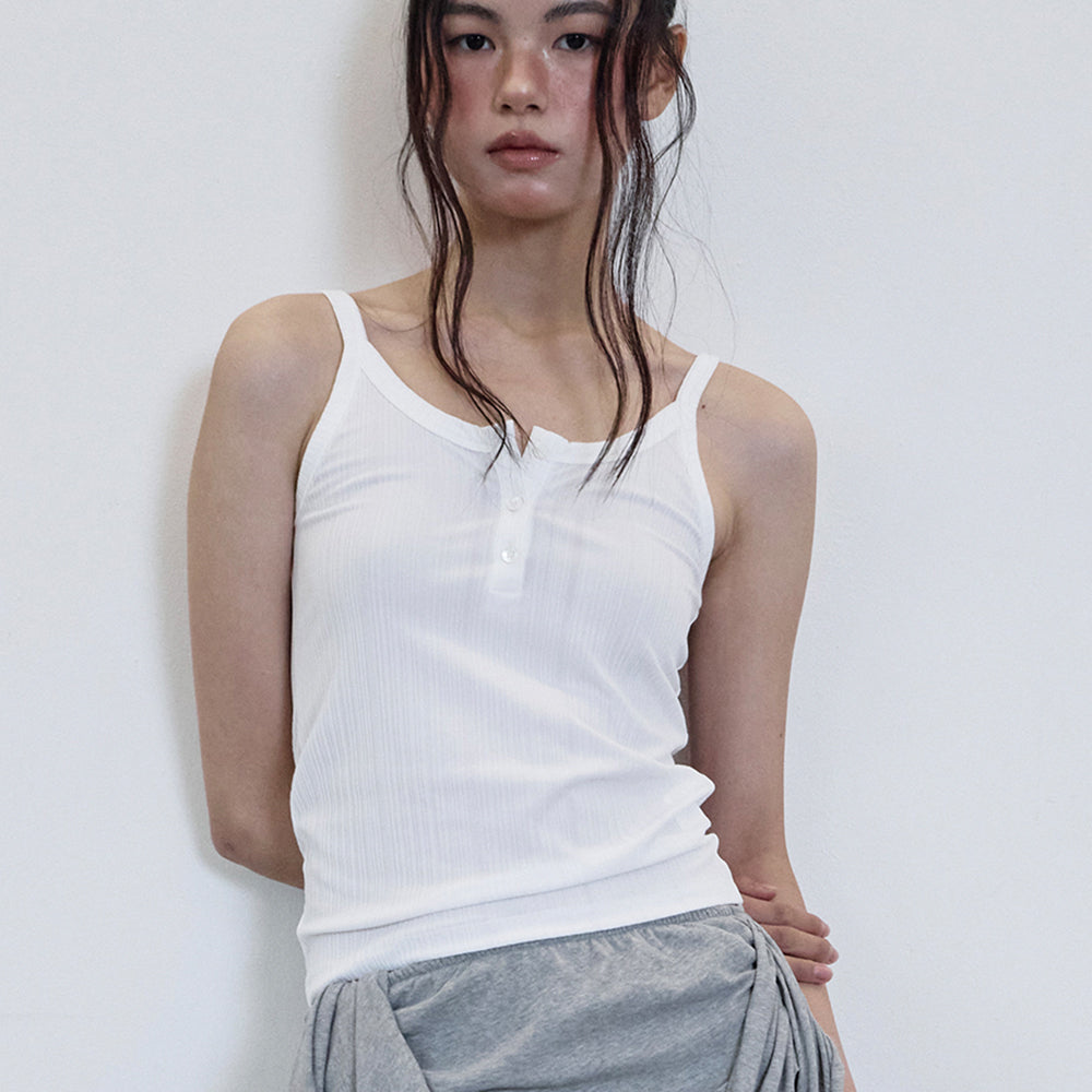 The N:L Irregular ribbed sleeveless - [3Colors]